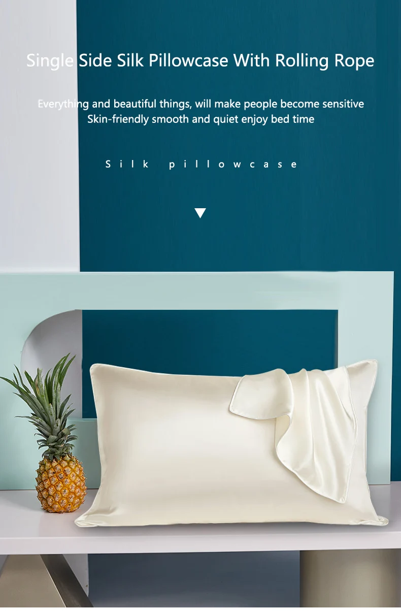 DISANGNI 100% Pure Mulberry Silk Pillowcase for Hair and Skin, Natural Double-Sided Silk Pillow Cover, Soft and Breathable, 1 Pi