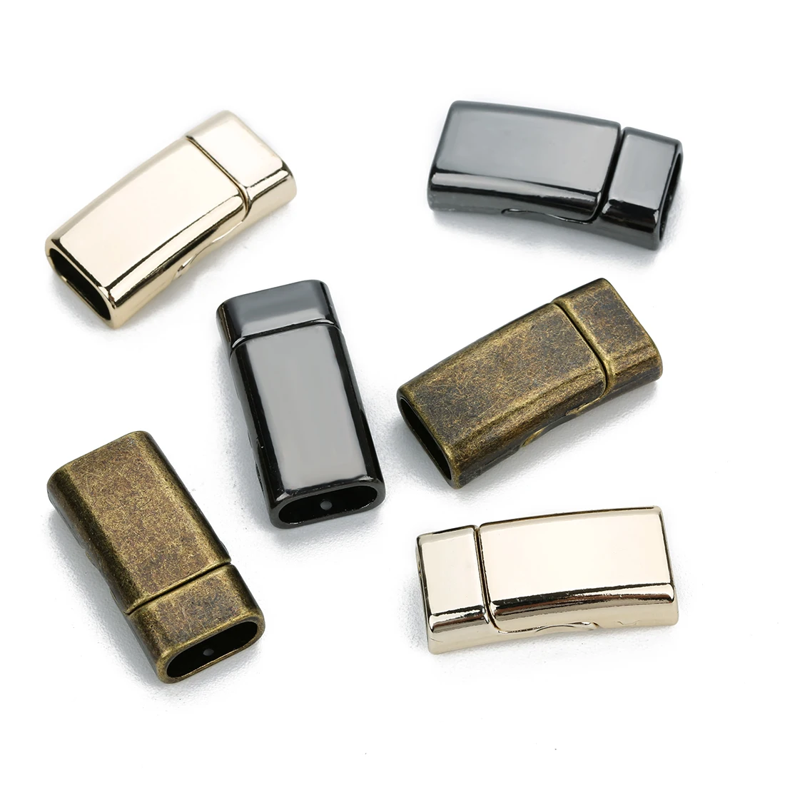 5-10pcs Magnetic Buckles Alloy Clasps Connectors Fit Leather Rope Cord Accessories for Making Necklace DIY Bracelets End Clasp