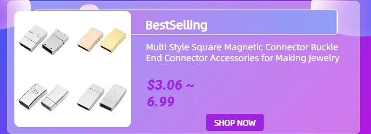 5-10pcs Magnetic Buckles Alloy Clasps Connectors Fit Leather Rope Cord Accessories for Making Necklace DIY Bracelets End Clasp