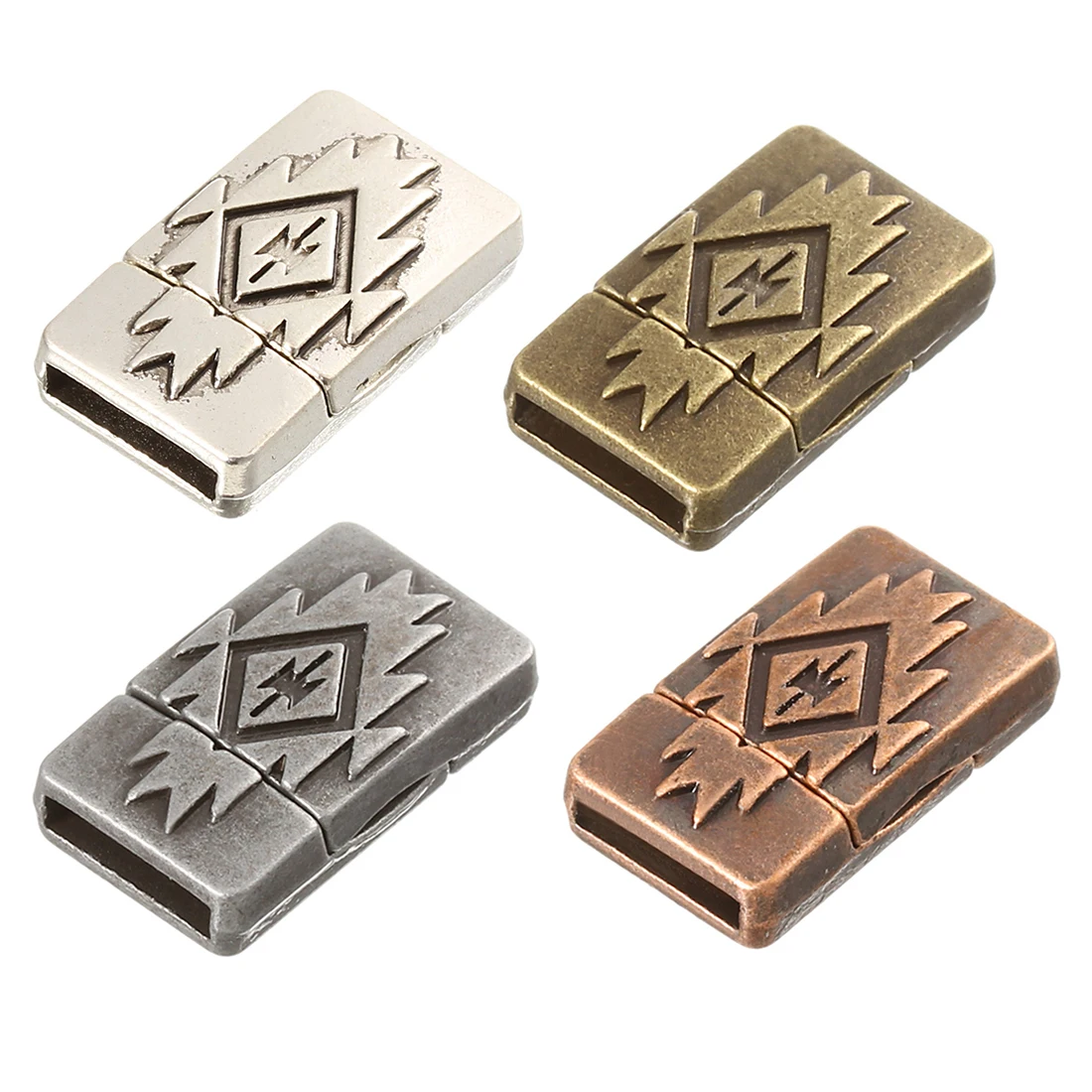 5-10pcs Magnetic Buckles Alloy Clasps Connectors Fit Leather Rope Cord Accessories for Making Necklace DIY Bracelets End Clasp