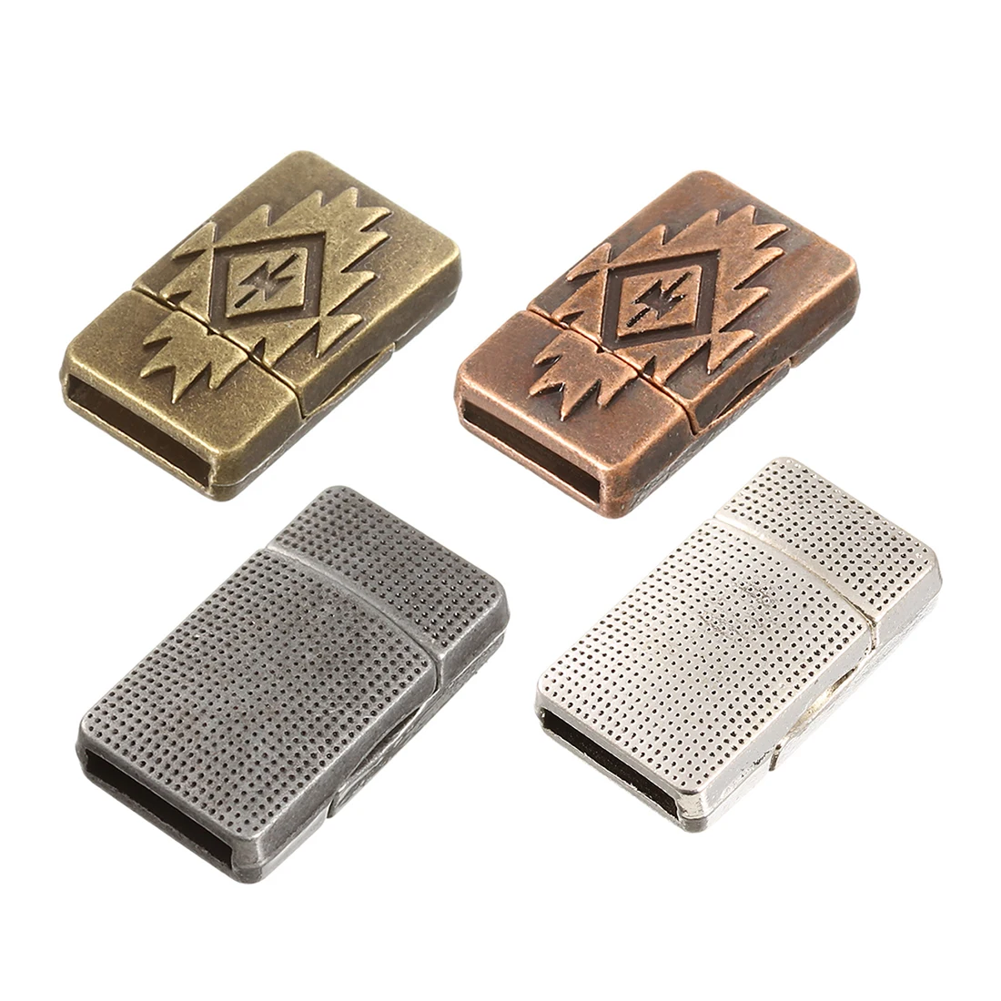 5-10pcs Magnetic Buckles Alloy Clasps Connectors Fit Leather Rope Cord Accessories for Making Necklace DIY Bracelets End Clasp