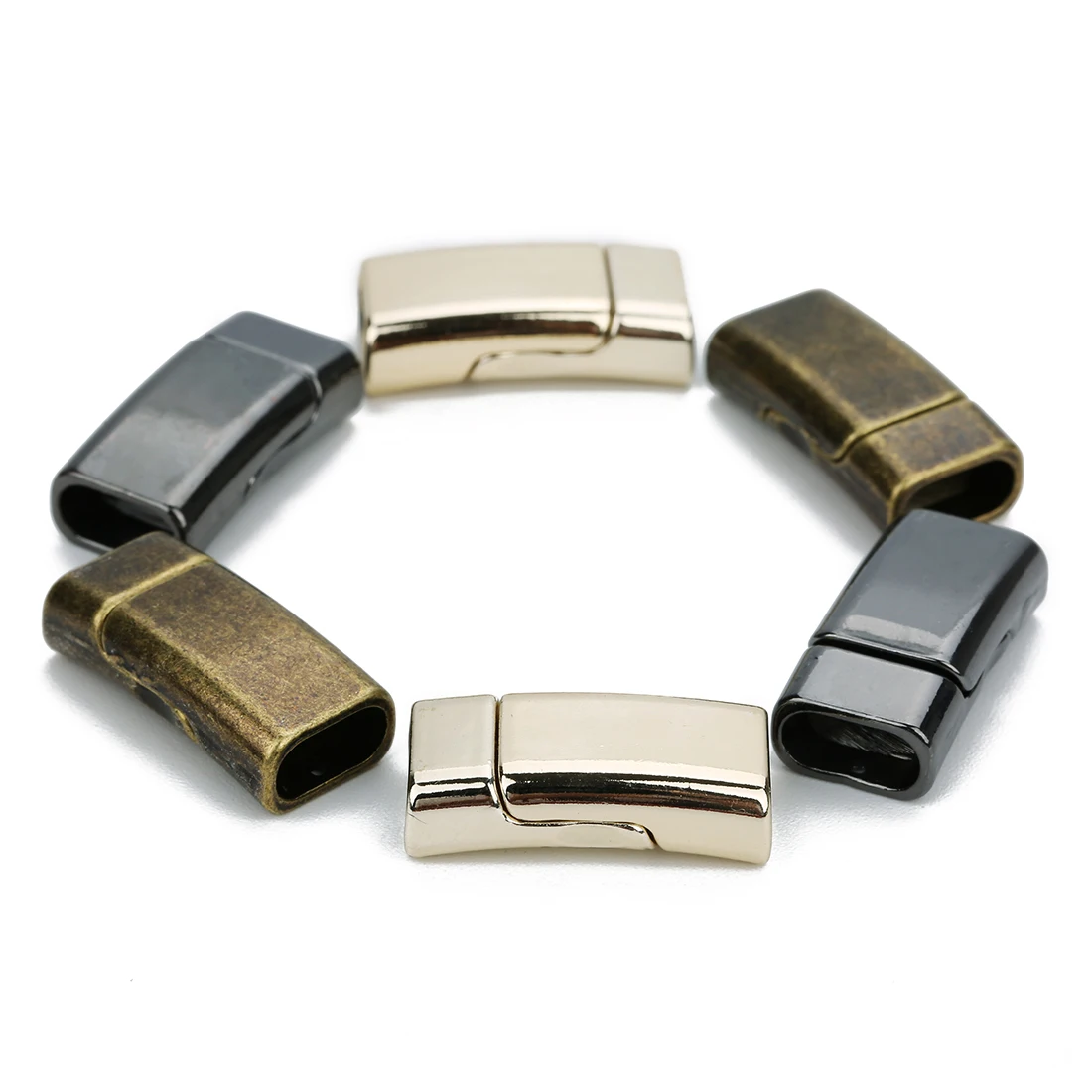 5-10pcs Magnetic Buckles Alloy Clasps Connectors Fit Leather Rope Cord Accessories for Making Necklace DIY Bracelets End Clasp