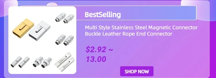 5-10pcs Magnetic Buckles Alloy Clasps Connectors Fit Leather Rope Cord Accessories for Making Necklace DIY Bracelets End Clasp