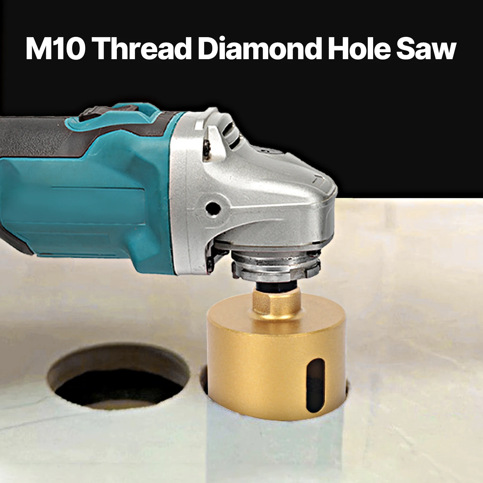 6-65mm 1PC M10 Thread Shank Dry Vacuum Brazed Diamond Drilling Core Bit For Drilling on Ceramic Tile Hole Saw Granite Marble