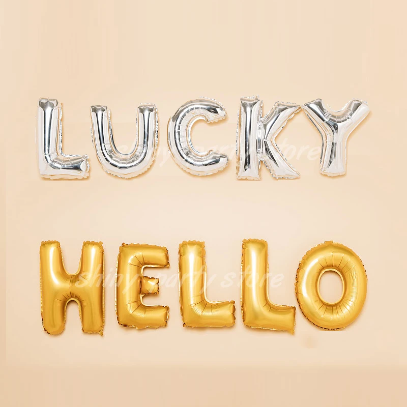 16/32inch Gold Foil Letter Alphabet Balloon Happy Birthday Party Balloons Wedding Decoration Kids Toys Baby Shower Air Balloon