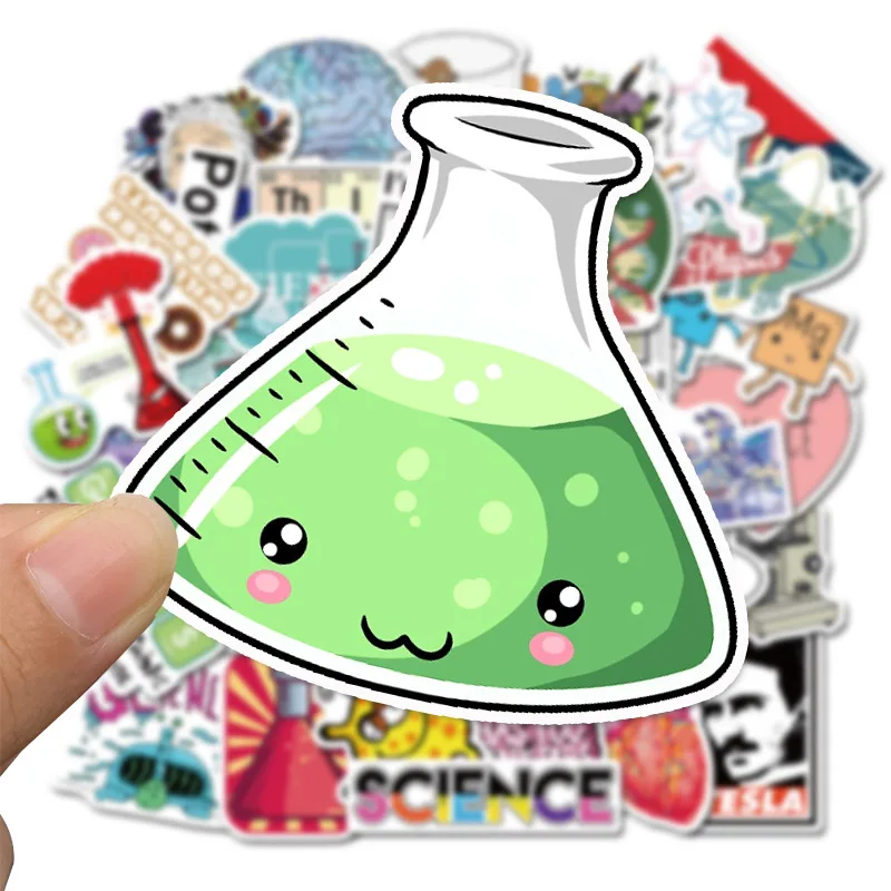 10/30/50PCS Science Lab Series Boy's Toys Stationery Books Personality Decorative Graffiti Stickers Children's Toys Wholesale