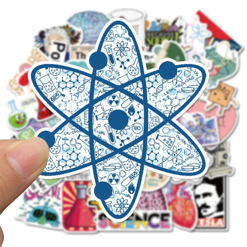 10/30/50PCS Science Lab Series Boy's Toys Stationery Books Personality Decorative Graffiti Stickers Children's Toys Wholesale