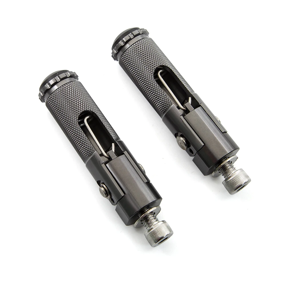 Universal Motorcycle Folding Footrests Footpegs Foot Rests Pegs Pedals Set Motorbike Accessories For BMW Honda Yamaha Kawasaki
