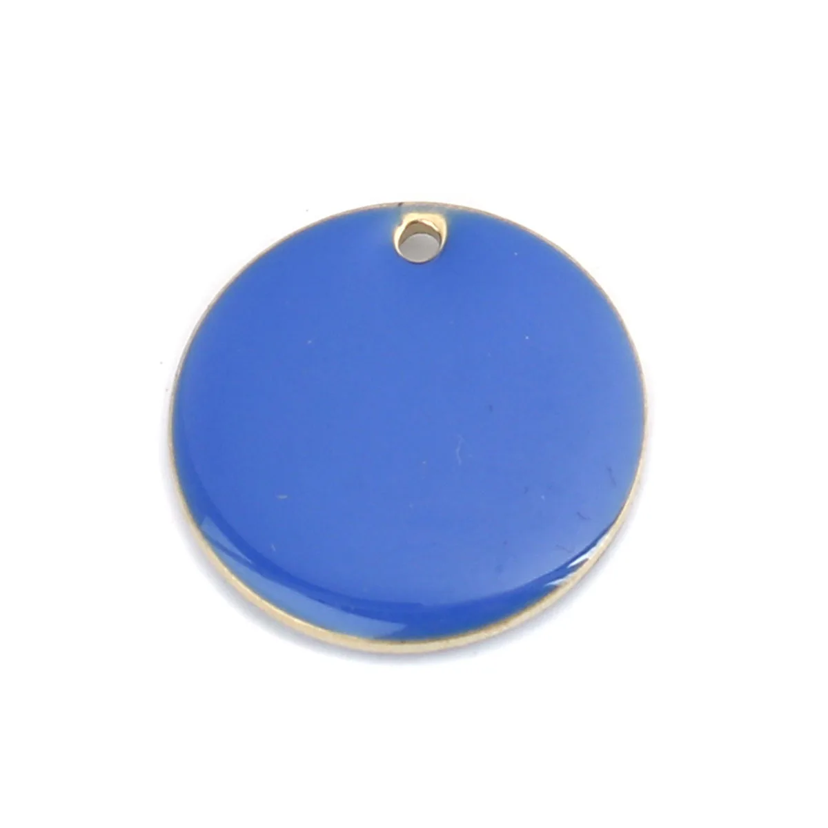 Fashion 16mm Round Enamelled Sequins Charms Copper Enamel Double Sided Charms For DIY Jewelry Making Accessories, 10 PCs