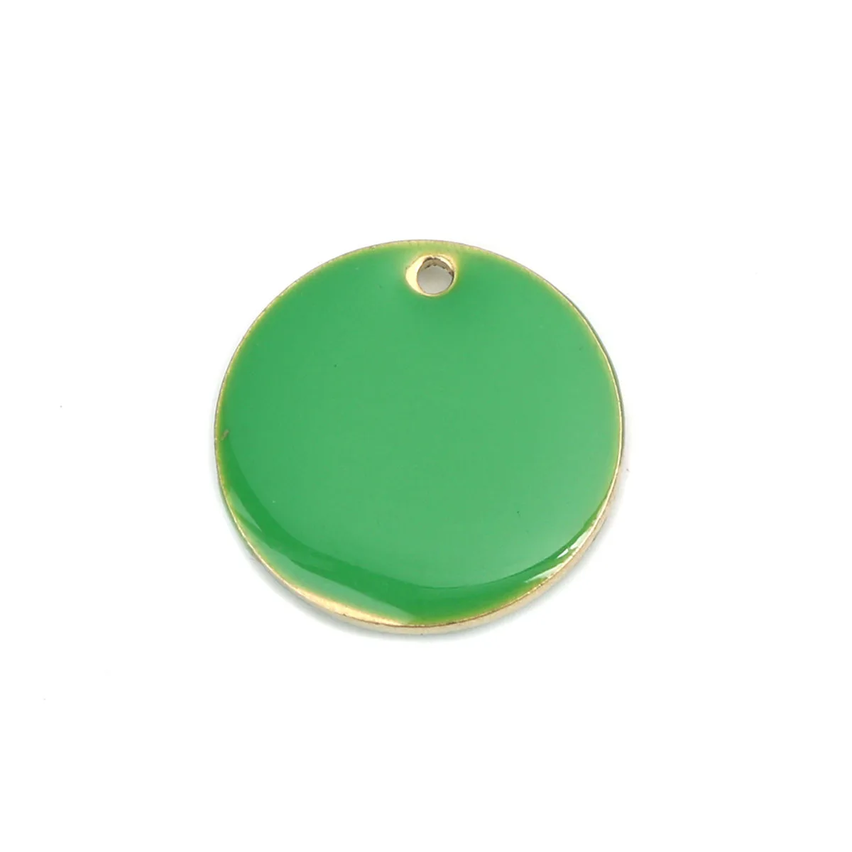 Fashion 16mm Round Enamelled Sequins Charms Copper Enamel Double Sided Charms For DIY Jewelry Making Accessories, 10 PCs