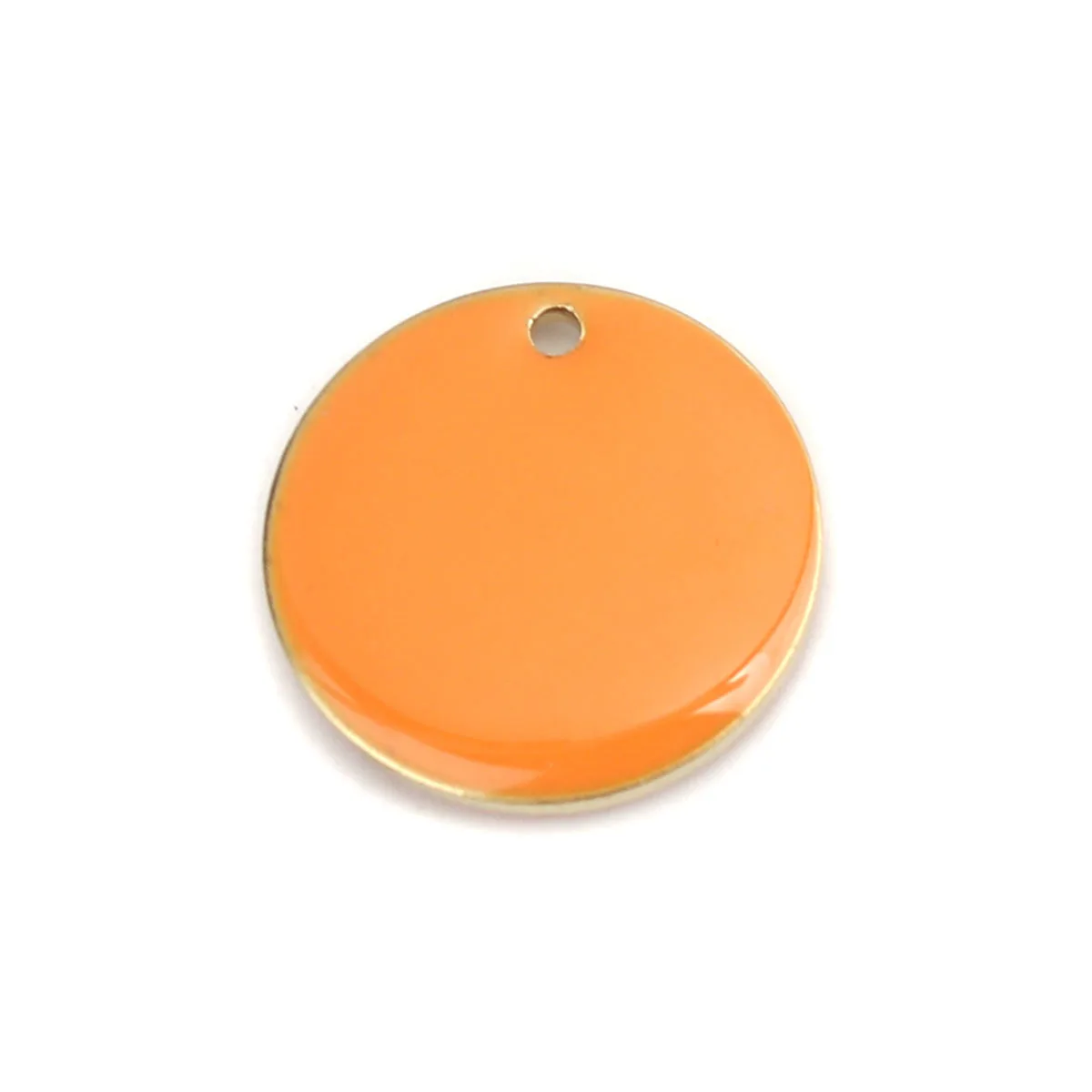 Fashion 16mm Round Enamelled Sequins Charms Copper Enamel Double Sided Charms For DIY Jewelry Making Accessories, 10 PCs