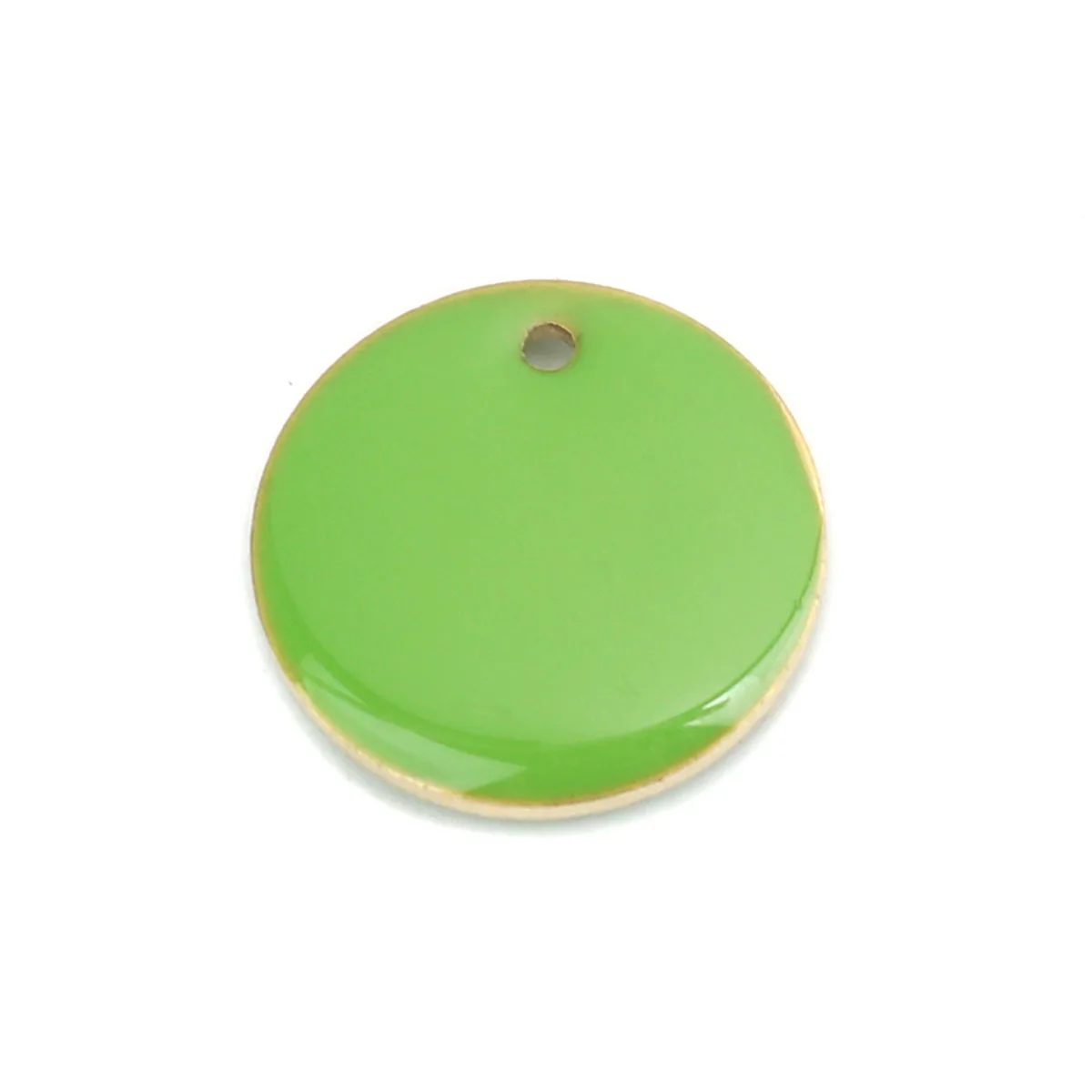 Fashion 16mm Round Enamelled Sequins Charms Copper Enamel Double Sided Charms For DIY Jewelry Making Accessories, 10 PCs