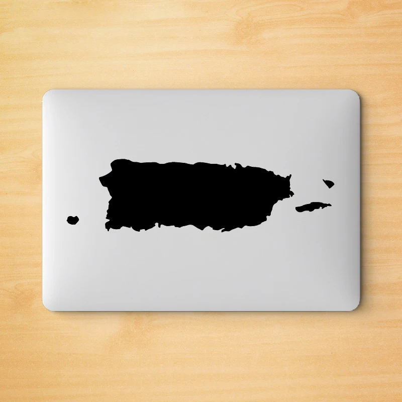 Puerto Rico Flag Vinyl Art Sticker Car Fuel Tank Cap Window Decor, Taino Garita Coqui Laotop Decals for Apple MacBook Air/ Pro