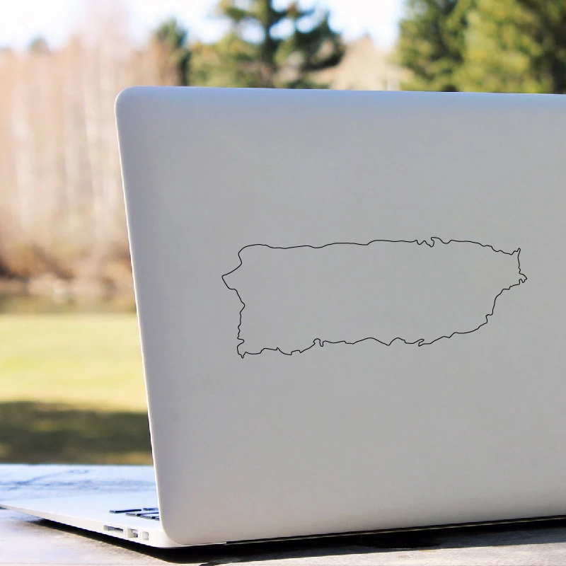 Puerto Rico Flag Vinyl Art Sticker Car Fuel Tank Cap Window Decor, Taino Garita Coqui Laotop Decals for Apple MacBook Air/ Pro