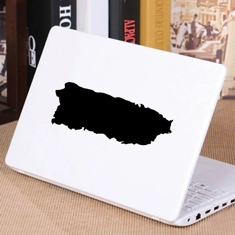 Puerto Rico Flag Vinyl Art Sticker Car Fuel Tank Cap Window Decor, Taino Garita Coqui Laotop Decals for Apple MacBook Air/ Pro