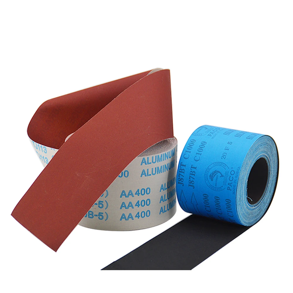 1/2/5M 4'' 100mm Width Sandpaper Roll Emery Cloth Sand Paper Sanding Abrasive Sheets 80 120 150 180 240 400 600 800 1000 Grit