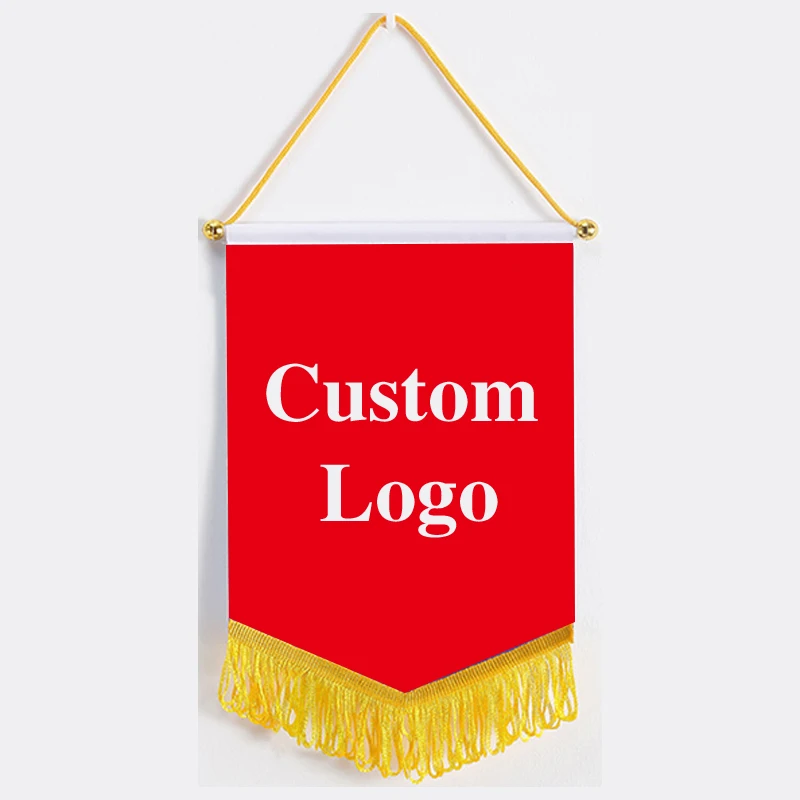 Xvggdg Custom Flag Banner Custom Logo Square Football Team Customized Flag Pennant Hanging Honor
