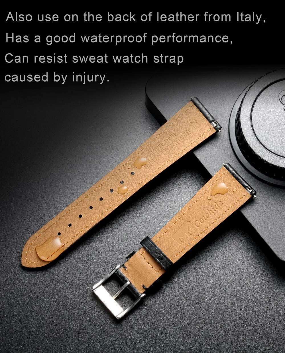 HEMSUT Italy Genuine Cow Leather Watch Band For Man Vintage Soft Wrap Handmade Leather Watch Straps Quick Release 22mm18mm20mm