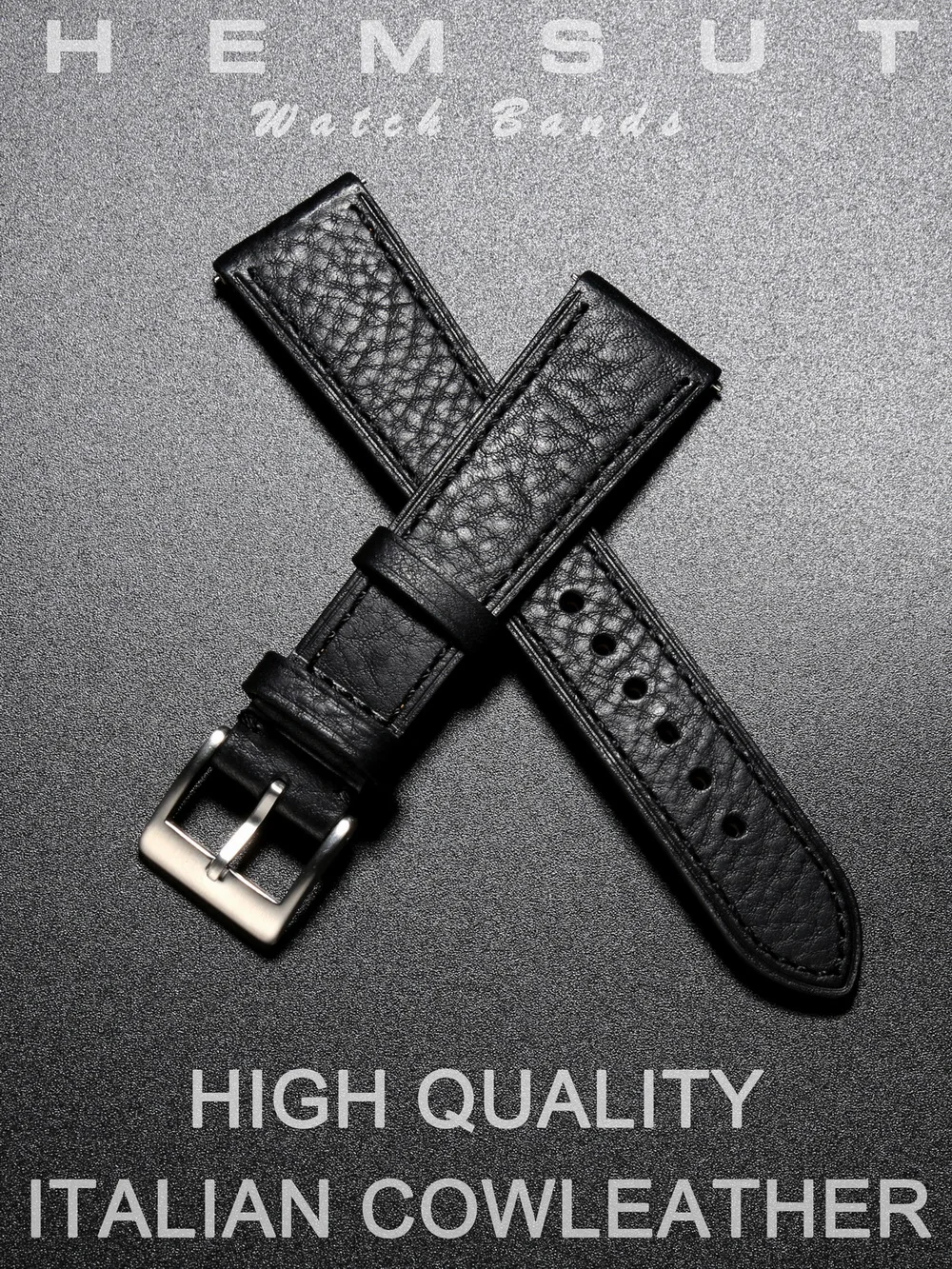 HEMSUT Italy Genuine Cow Leather Watch Band For Man Vintage Soft Wrap Handmade Leather Watch Straps Quick Release 22mm18mm20mm