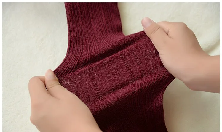 Thicken Warm Twist Striped Woman tights Autumn Winter Pantyhose Cotton knitted stockings Multi colors Collant Femme Strumpfhose