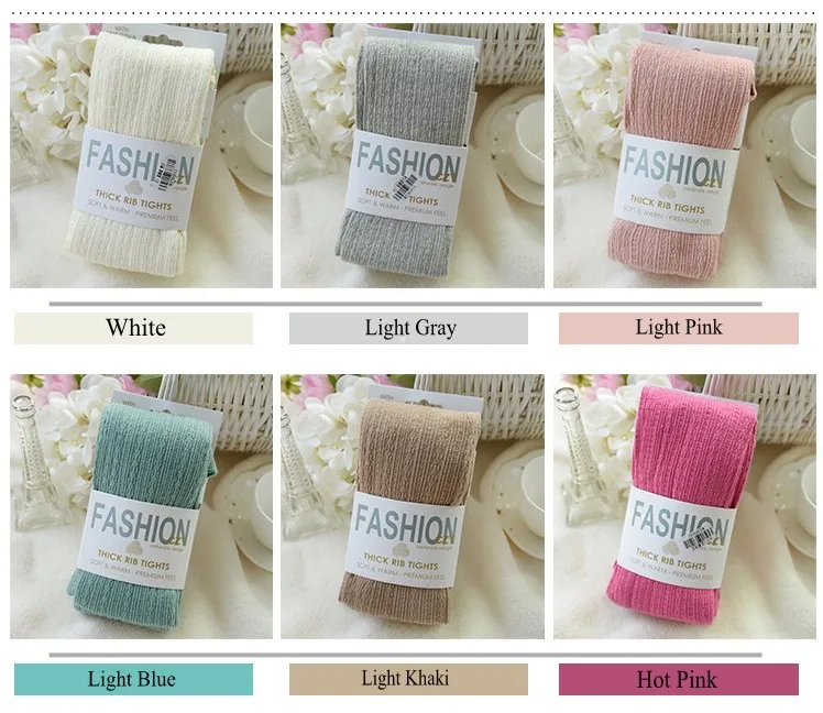 Thicken Warm Twist Striped Woman tights Autumn Winter Pantyhose Cotton knitted stockings Multi colors Collant Femme Strumpfhose
