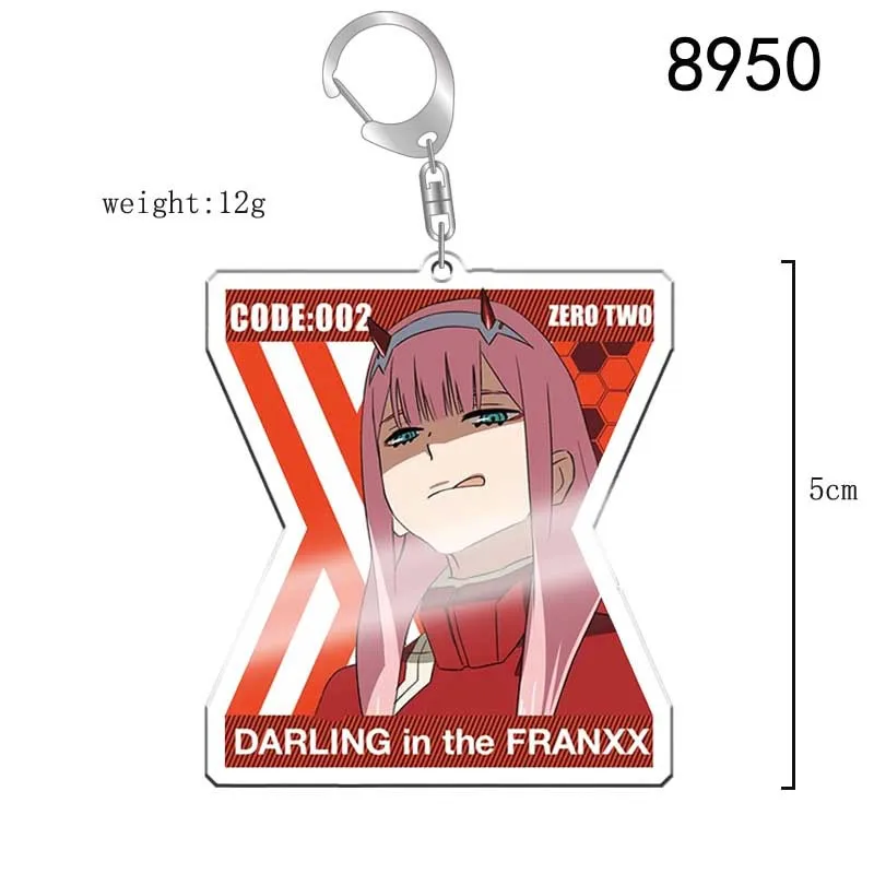 Japan Anime DARLING In The FRANXX Keychain 02 ZERO TWO Cosplay Cute Pendant Men Women Key Chain Car Bag Jewelry Accessories Gift