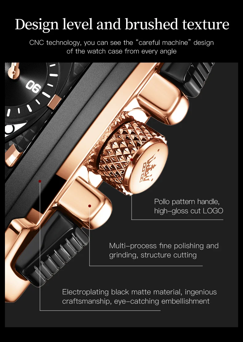 OLEVS 9919 Top Brand Male Watches Square Quartz Watch for Men Waterproof Leather Strap Sport Clock Male Relogio Masculino
