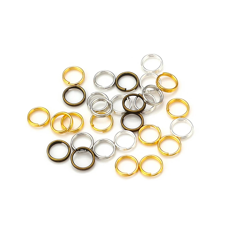100-200pcs/Lot 4 5 6 8 10 12mm Open Jump Rings Double Loops Split Rings Connectors For Jewelry Making Accessories DIY Necklace