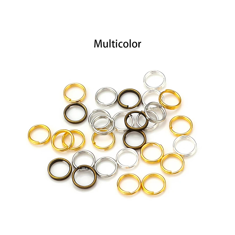 100-200pcs/Lot 4 5 6 8 10 12mm Open Jump Rings Double Loops Split Rings Connectors For Jewelry Making Accessories DIY Necklace