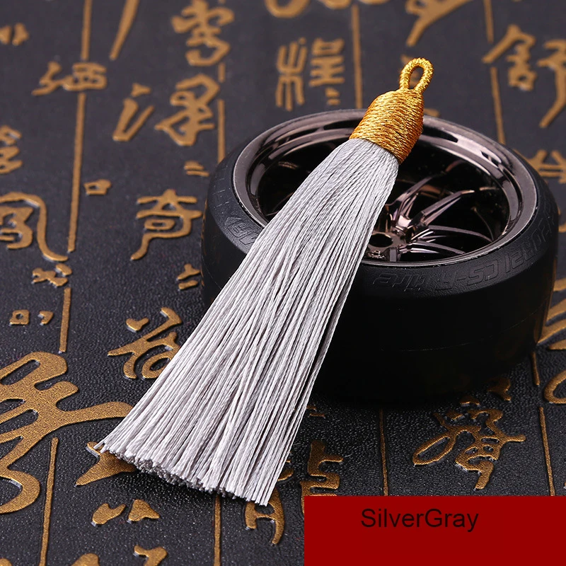 5Pcs/lot 8cm GoldenCap Tassel Silk Fringe Mini Tassel Bangs Flower Tassel For DIY Jewelry Earrings Accessories Home Decoration