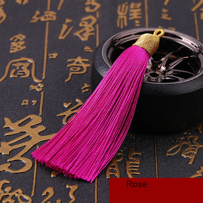 5Pcs/lot 8cm GoldenCap Tassel Silk Fringe Mini Tassel Bangs Flower Tassel For DIY Jewelry Earrings Accessories Home Decoration