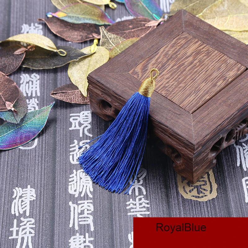 5Pcs/lot 8cm GoldenCap Tassel Silk Fringe Mini Tassel Bangs Flower Tassel For DIY Jewelry Earrings Accessories Home Decoration