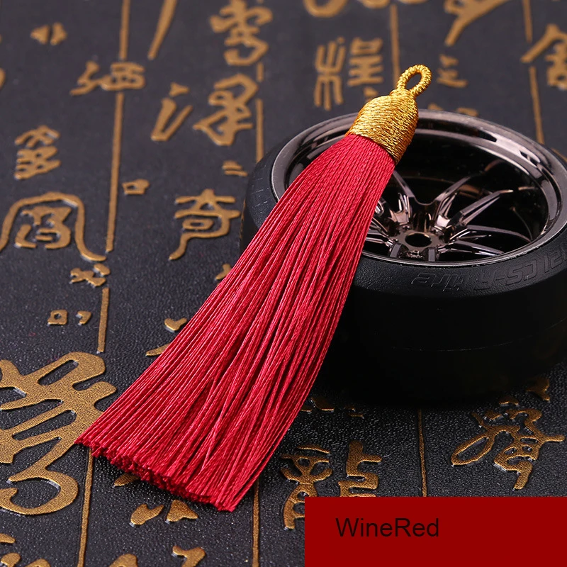 5Pcs/lot 8cm GoldenCap Tassel Silk Fringe Mini Tassel Bangs Flower Tassel For DIY Jewelry Earrings Accessories Home Decoration
