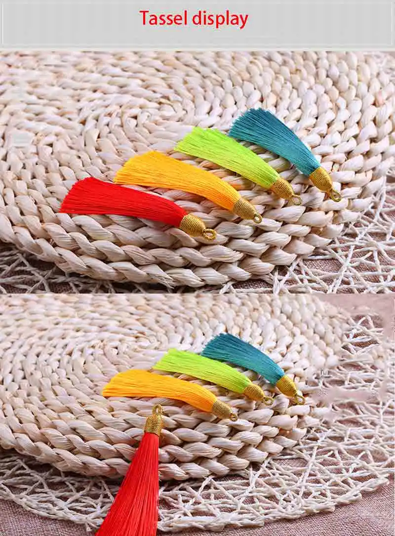 5Pcs/lot 8cm GoldenCap Tassel Silk Fringe Mini Tassel Bangs Flower Tassel For DIY Jewelry Earrings Accessories Home Decoration
