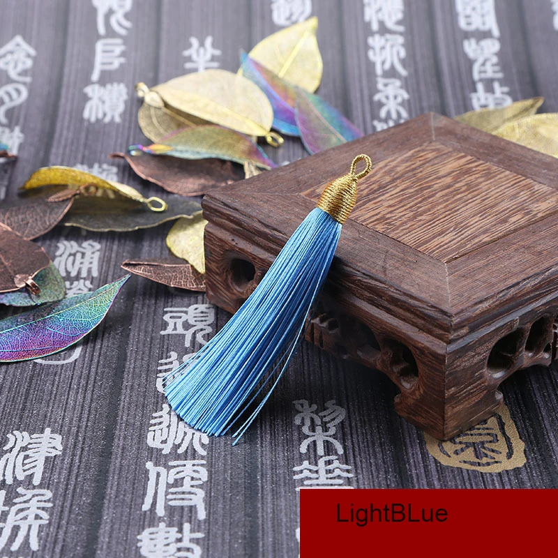 5Pcs/lot 8cm GoldenCap Tassel Silk Fringe Mini Tassel Bangs Flower Tassel For DIY Jewelry Earrings Accessories Home Decoration