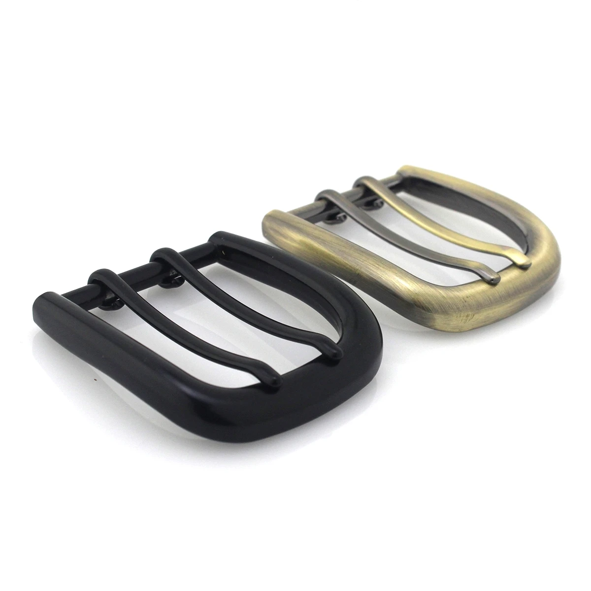 1piece 40mm Metal Belt Buckles Double Pin Buckle Brushed Matte End Bar High Quality Fit for 37mm-39mm Leather Belt Craft Parts