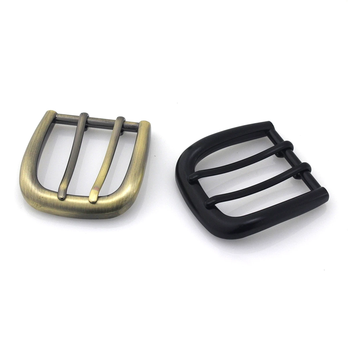 1piece 40mm Metal Belt Buckles Double Pin Buckle Brushed Matte End Bar High Quality Fit for 37mm-39mm Leather Belt Craft Parts