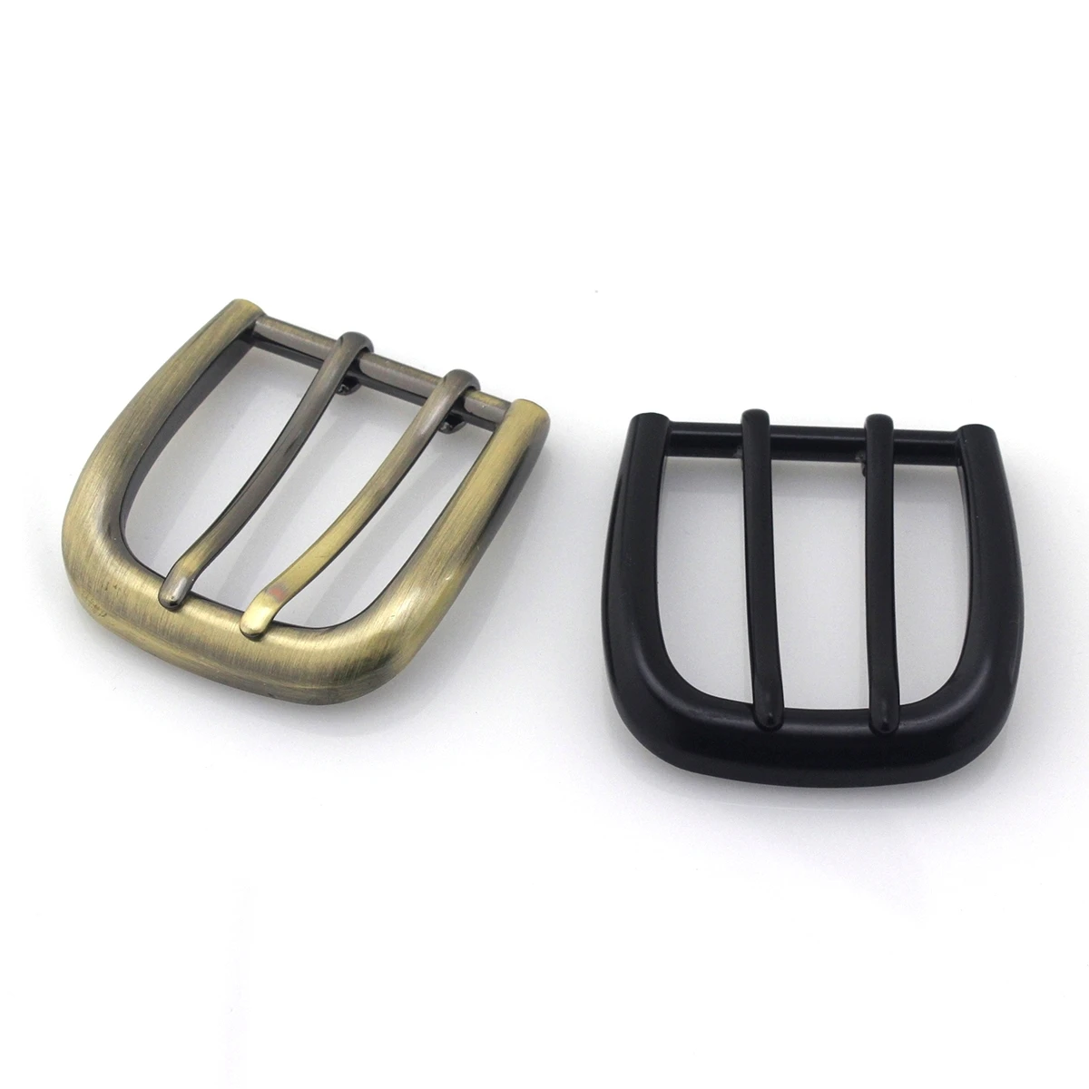 1piece 40mm Metal Belt Buckles Double Pin Buckle Brushed Matte End Bar High Quality Fit for 37mm-39mm Leather Belt Craft Parts