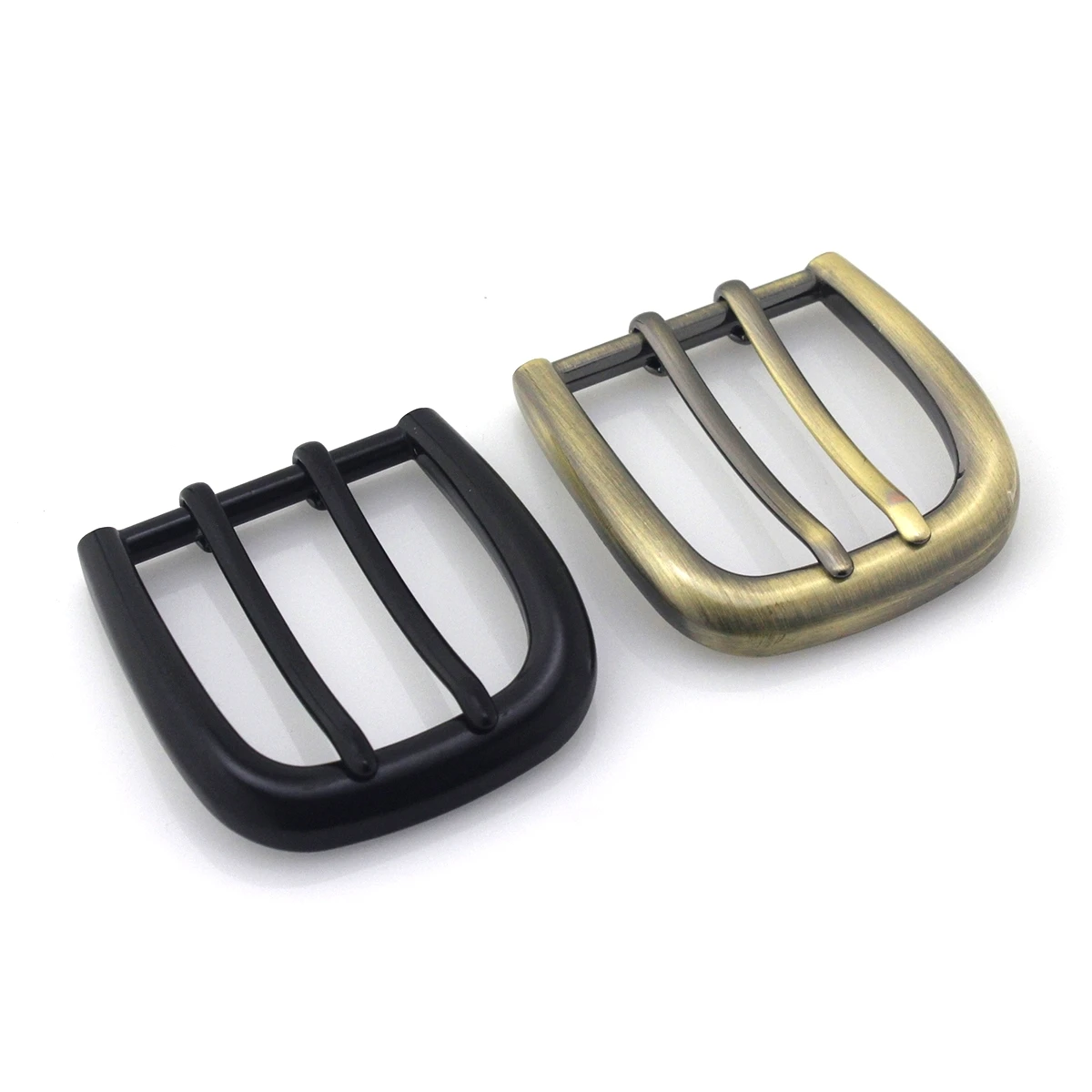 1piece 40mm Metal Belt Buckles Double Pin Buckle Brushed Matte End Bar High Quality Fit for 37mm-39mm Leather Belt Craft Parts