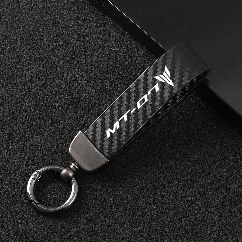 Leather Motorcycle keychain Horseshoe Buckle Jewelry for Yamaha MT01 MT09 MT07 MT10 MT03 MT 01 09 07 03 10 MT-01 MT-10 MT-03