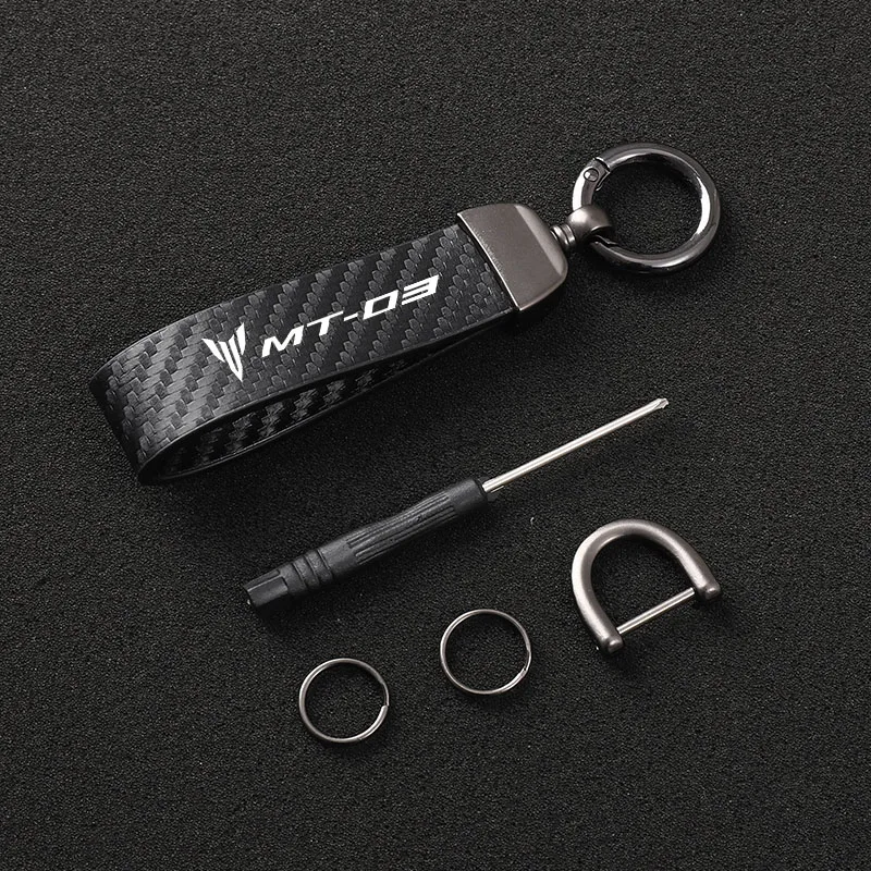 Leather Motorcycle keychain Horseshoe Buckle Jewelry for Yamaha MT01 MT09 MT07 MT10 MT03 MT 01 09 07 03 10 MT-01 MT-10 MT-03
