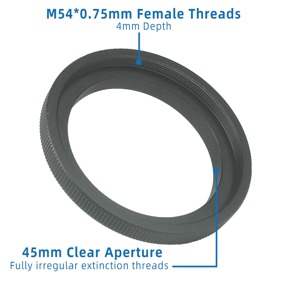 EYSDON M48 Male to M54 Female Threads T-Ring Adapter M48*0.75mm Transform to M54*0.75mm Telescope Threads Converter Conversion