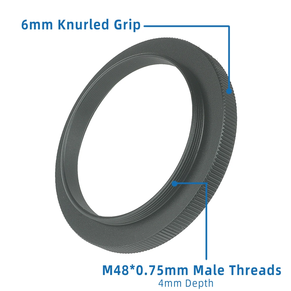 EYSDON M48 Male to M54 Female Threads T-Ring Adapter M48*0.75mm Transform to M54*0.75mm Telescope Threads Converter Conversion