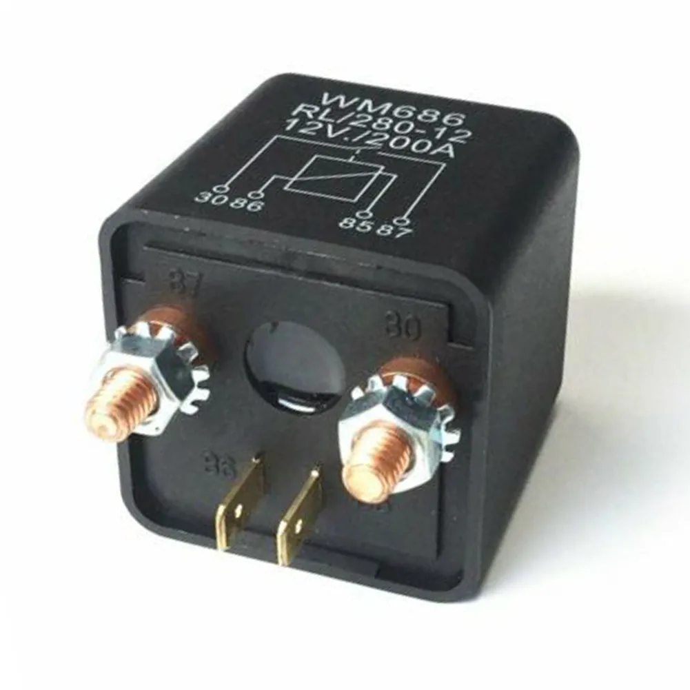 12V 200A Universal Battery Switch Relay 4 Pin Dual Battery Isolator Relay Current Relay Car Relay