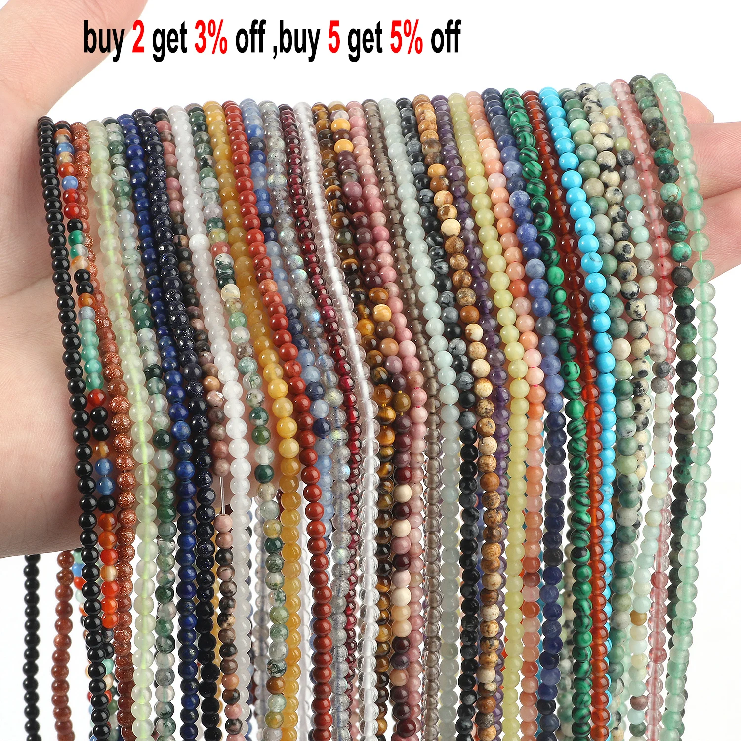 2 3 4mm Natural Stone Tiny Beads Lapis Lazuli Howlite Tiger Eye Malachite Aventurine Stone Beads For Waist Beads Chain Making