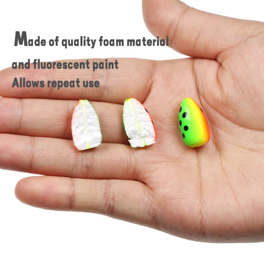 WIFREO 20PCS Fishing Foam Float Bobber Buoys Bullet Oval Floats  for Fly Fishing Pompano Bottom Rigs Saltwater Fishing Accessory