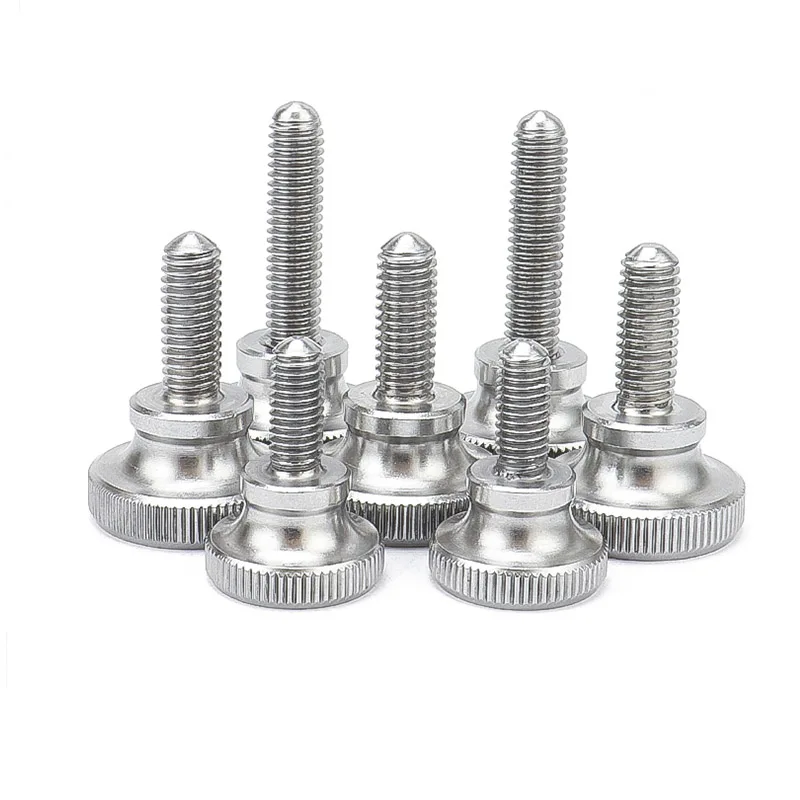 1/5x M2 M2.5 M3 M4 M5 M6 M8 M10 304 Stainless Steel A2-70 Knurled Tall Head Thumb Screw Plain Type Metric Manual Adjustment Bolt