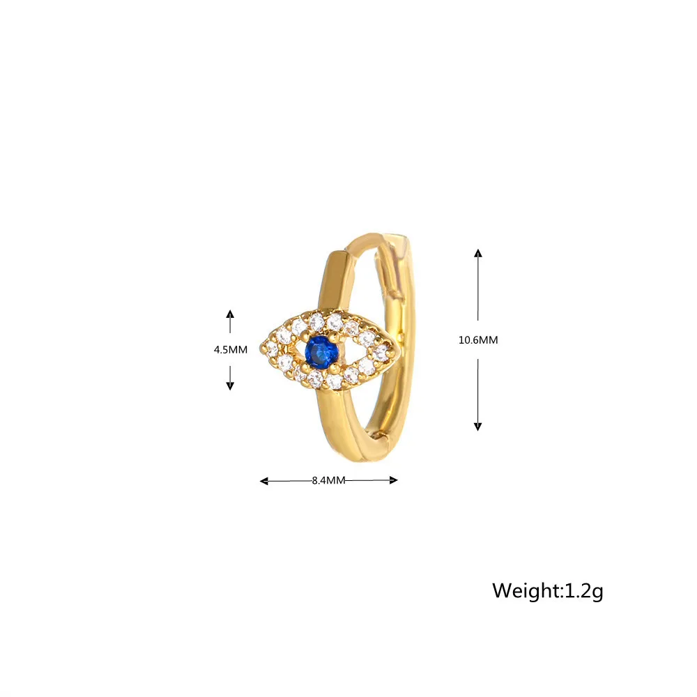 1PC Stainless Steel Ear Cartilage Piercing Hoop Earrings for Women Small Huggie Evil Eye Earings Party Punk Jewelry Accessory
