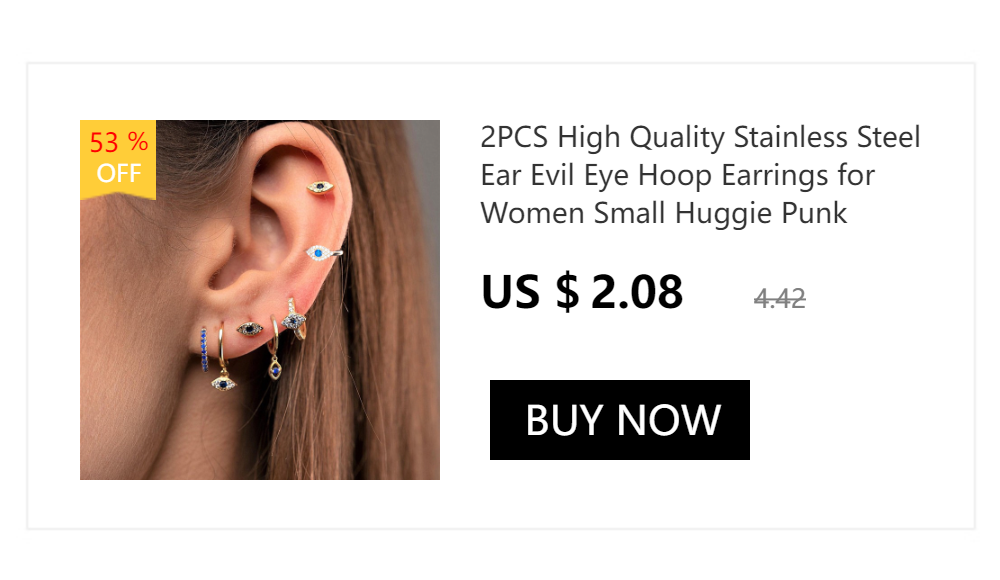 1PC Stainless Steel Ear Cartilage Piercing Hoop Earrings for Women Small Huggie Evil Eye Earings Party Punk Jewelry Accessory