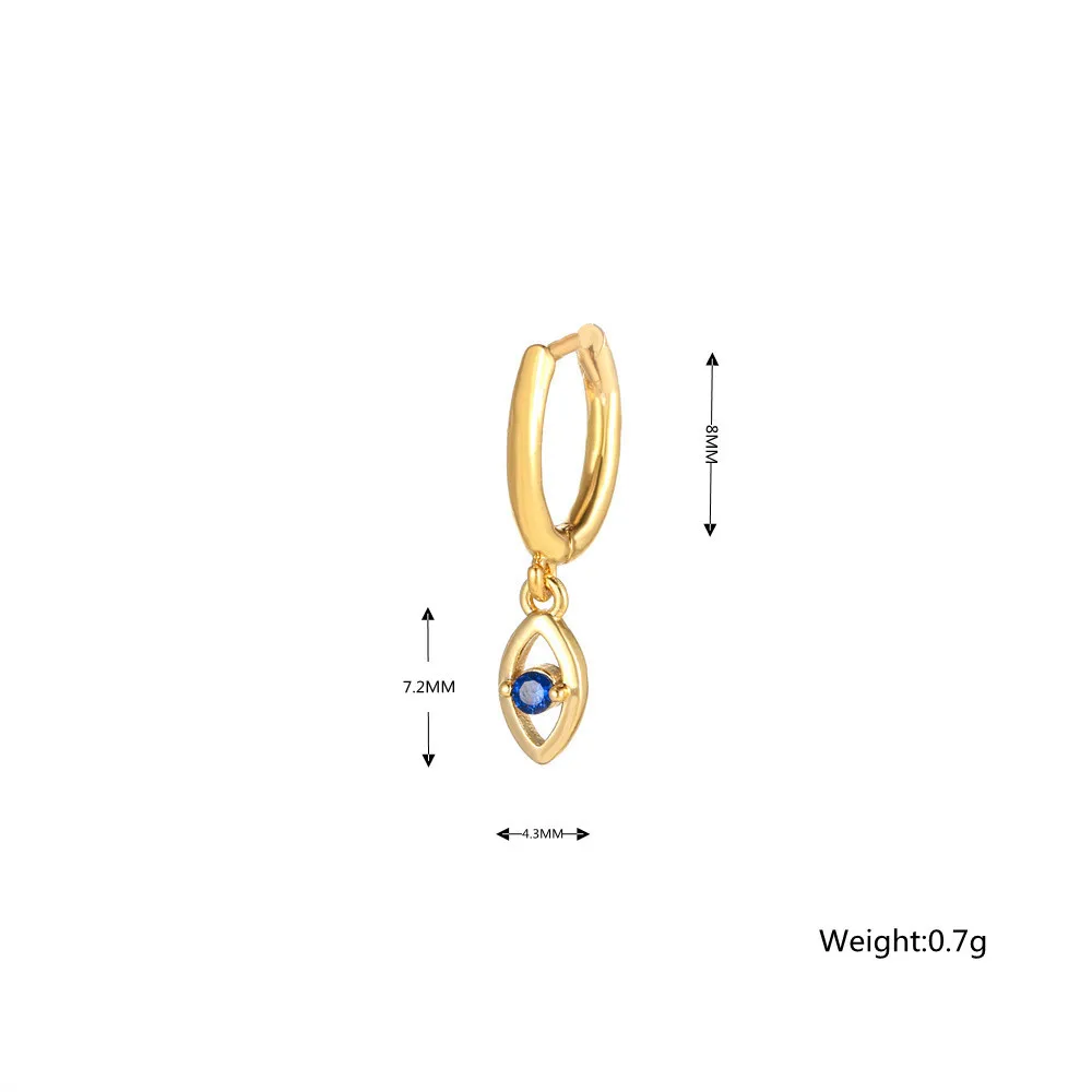 1PC Stainless Steel Ear Cartilage Piercing Hoop Earrings for Women Small Huggie Evil Eye Earings Party Punk Jewelry Accessory